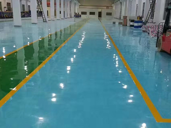 地库环氧地坪色彩搭配，让地下空间不再单调